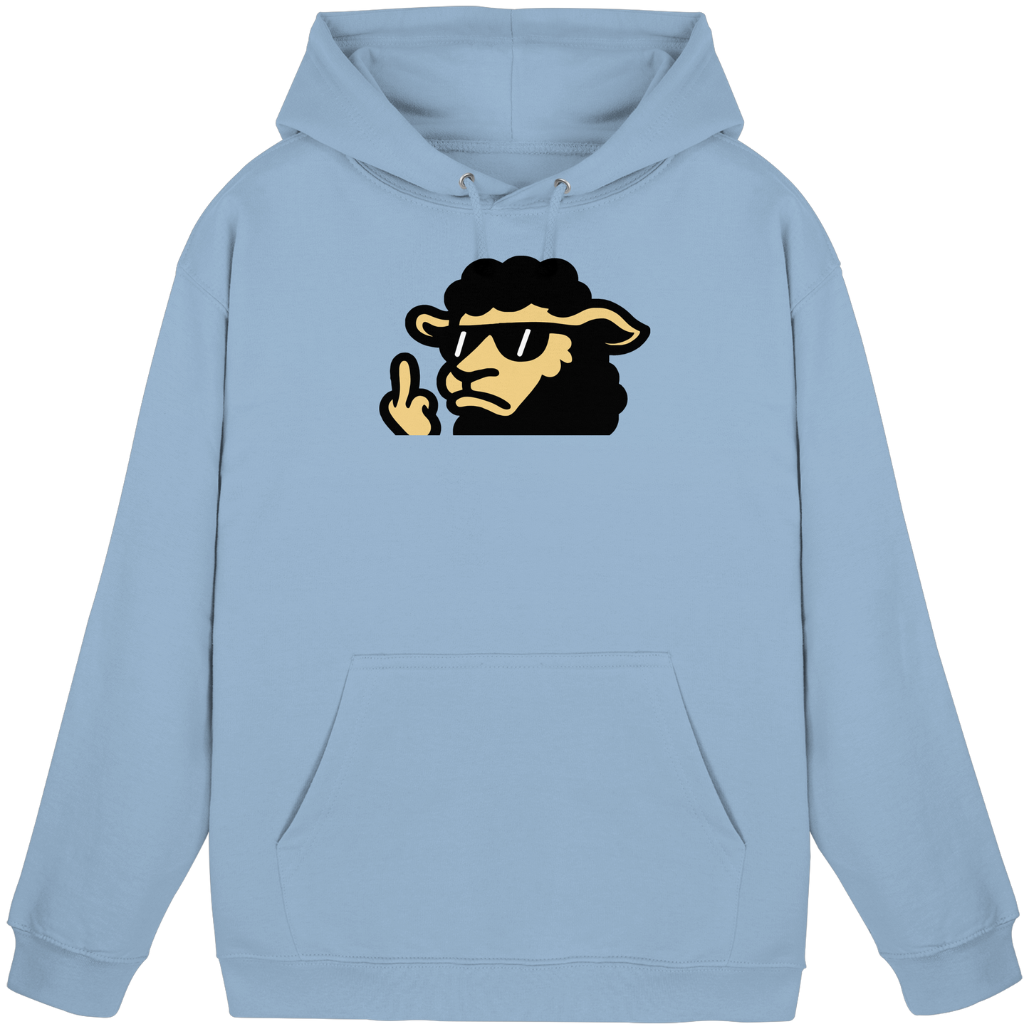 Schwarzes Schaf mit Mittelfinger – Lieber auffallen als mitlaufen - Basic Unisex Hoodie