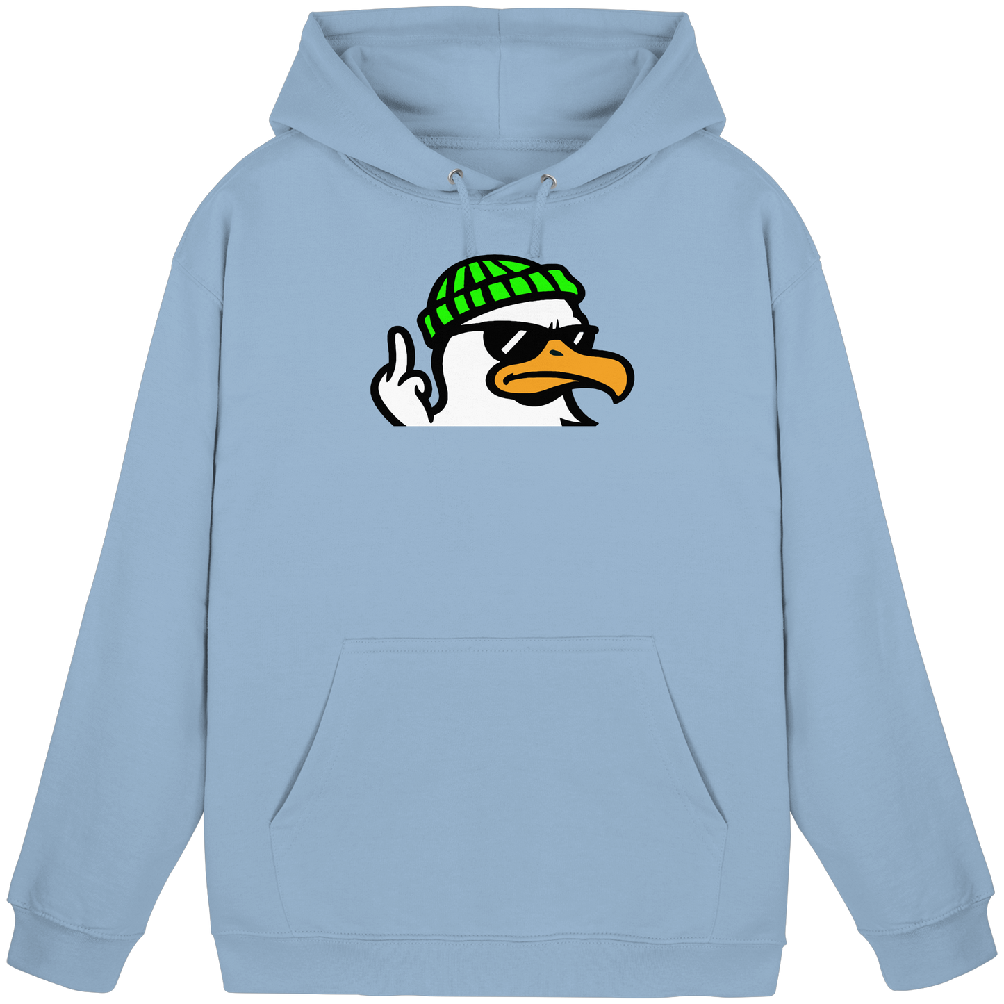Möwe mit Mittelfinger – Klarstellung in Federform - Basic Unisex Hoodie