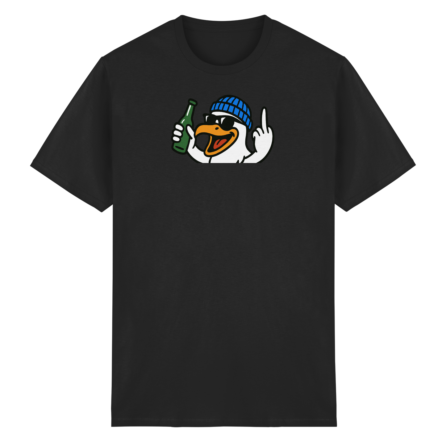 Möwe mit Mittelfinger – Der fliegende Cocktail der Verweigerung - Heavy Cotton T-Shirt