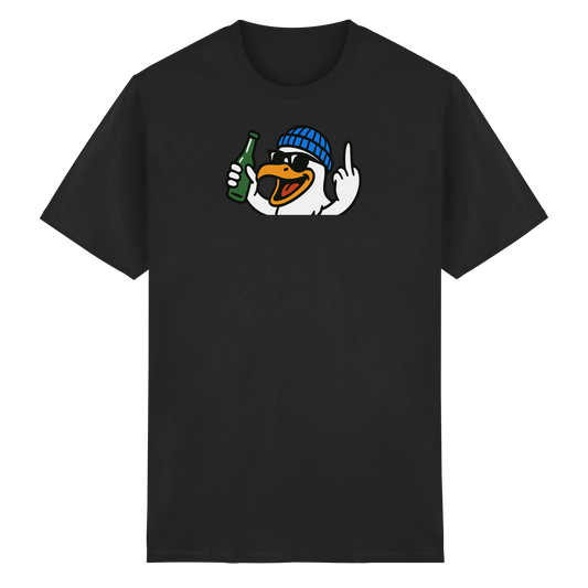 Möwe mit Mittelfinger – Der fliegende Cocktail der Verweigerung - Heavy Cotton T-Shirt