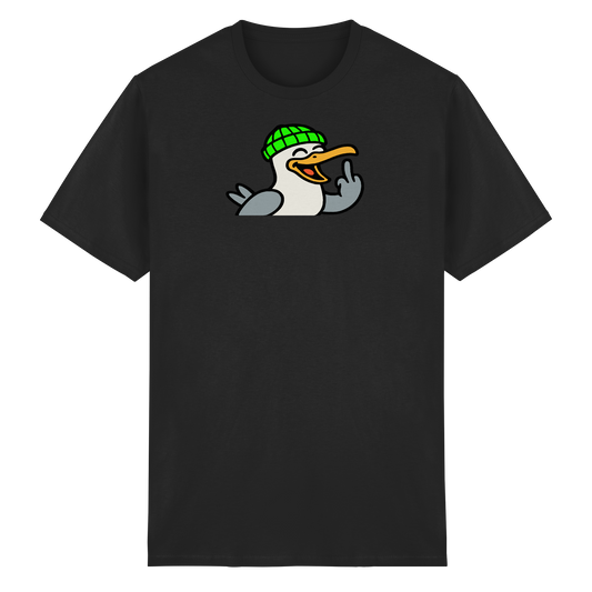 Möwe mit Mittelfinger – Wenn Höflichkeit keine Option mehr ist - Heavy Cotton T-Shirt