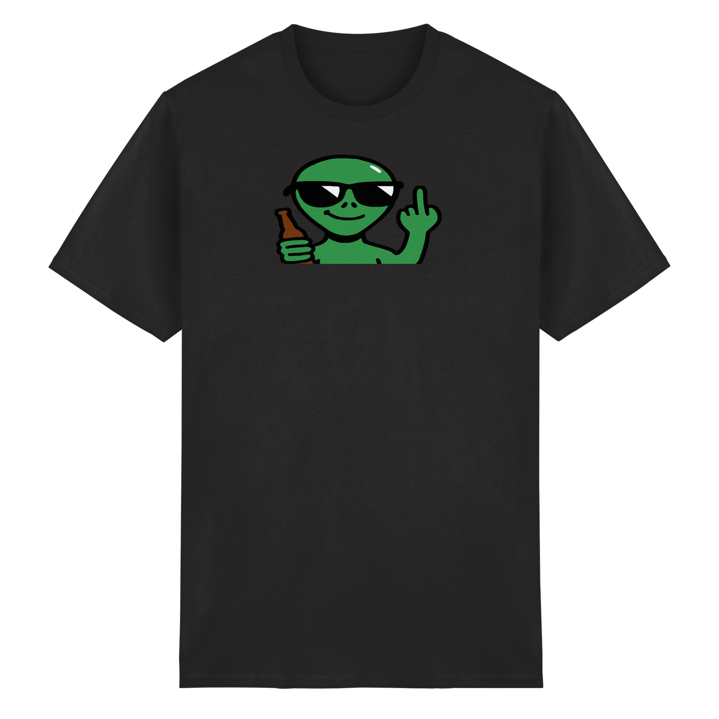 Alien mit Mittelfinger – Der Club gehört den Sternen - Heavy Cotton T-Shirt