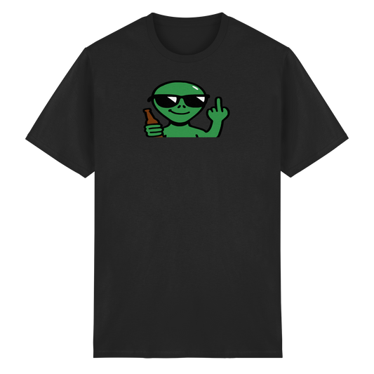 Alien mit Mittelfinger – Der Club gehört den Sternen - Heavy Cotton T-Shirt