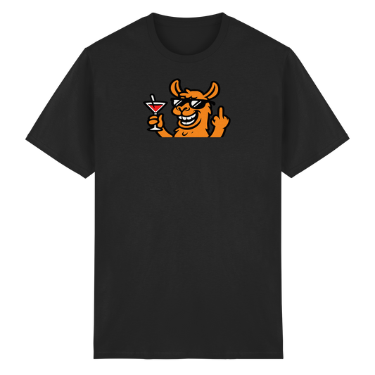 Lama mit Mittelfinger – Partymodus mit Attitüde  - Heavy Cotton T-Shirt