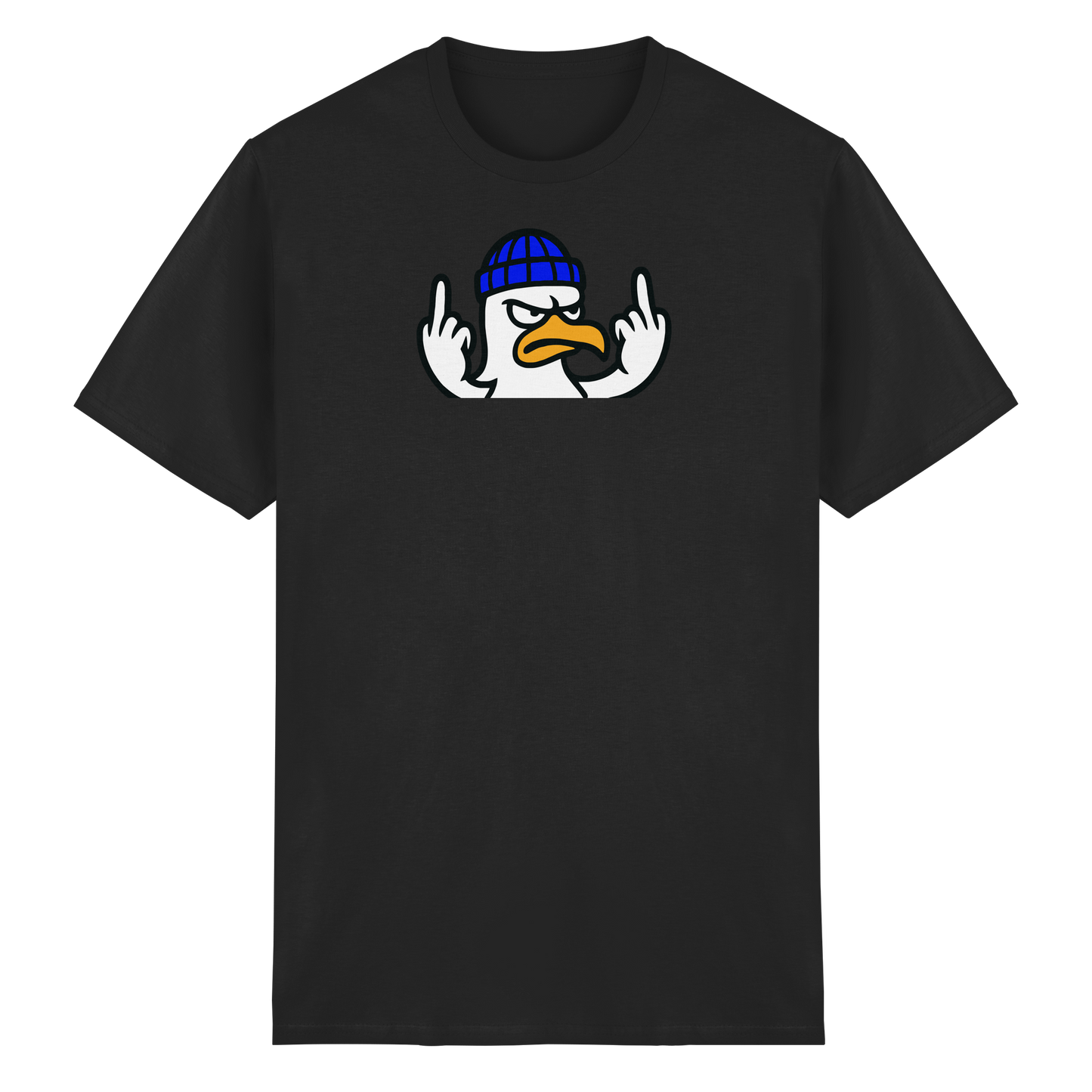 Möwe mit Mittelfinger – Kein Bock, keine Diskussionen - Heavy Cotton T-Shirt