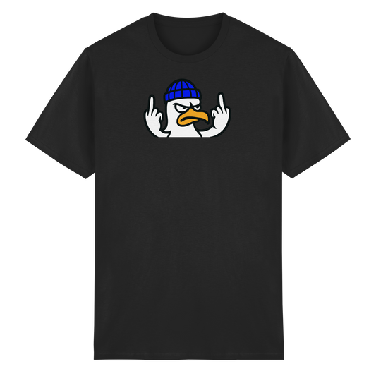 Möwe mit Mittelfinger – Kein Bock, keine Diskussionen - Heavy Cotton T-Shirt