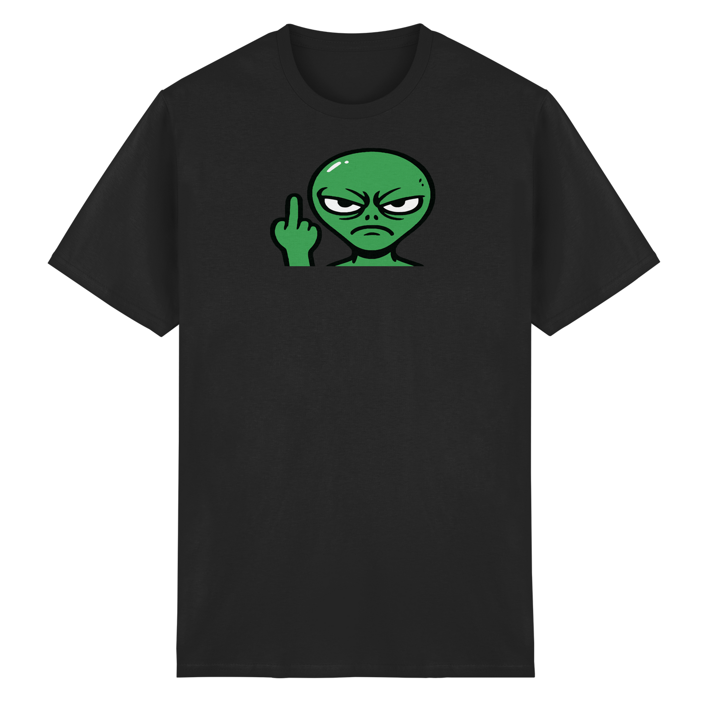 Alien mit Mittelfinger – Erdleben ist kein Ponyhof - Heavy Cotton T-Shirt