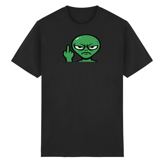 Alien mit Mittelfinger – Erdleben ist kein Ponyhof - Heavy Cotton T-Shirt