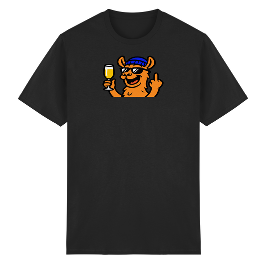 Lama mit Mittelfinger – Der ultimative Stoppschild für Laberer - Heavy Cotton T-Shirt