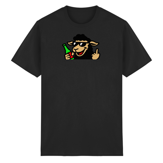 Schaf mit Mittelfinger im Partymodus – Zu viel Konfetti, zu wenig Geduld - Heavy Cotton T-Shirt
