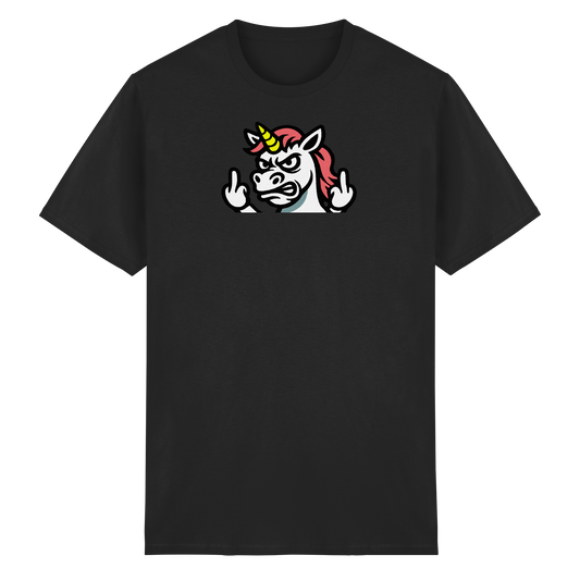 Einhorn mit Mittelfinger – Sag’s mit dem Horn - Heavy Cotton T-Shirt
