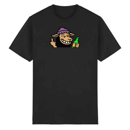 Schaf mit Mittelfinger im Partymodus – Dancefloor? Nur wenn’s brennt - Heavy Cotton T-Shirt