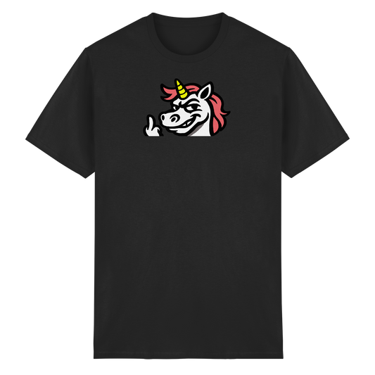 Einhorn mit Mittelfinger – Zu süß zum Ertragen, zu frech zum Ignorieren - Heavy Cotton T-Shirt