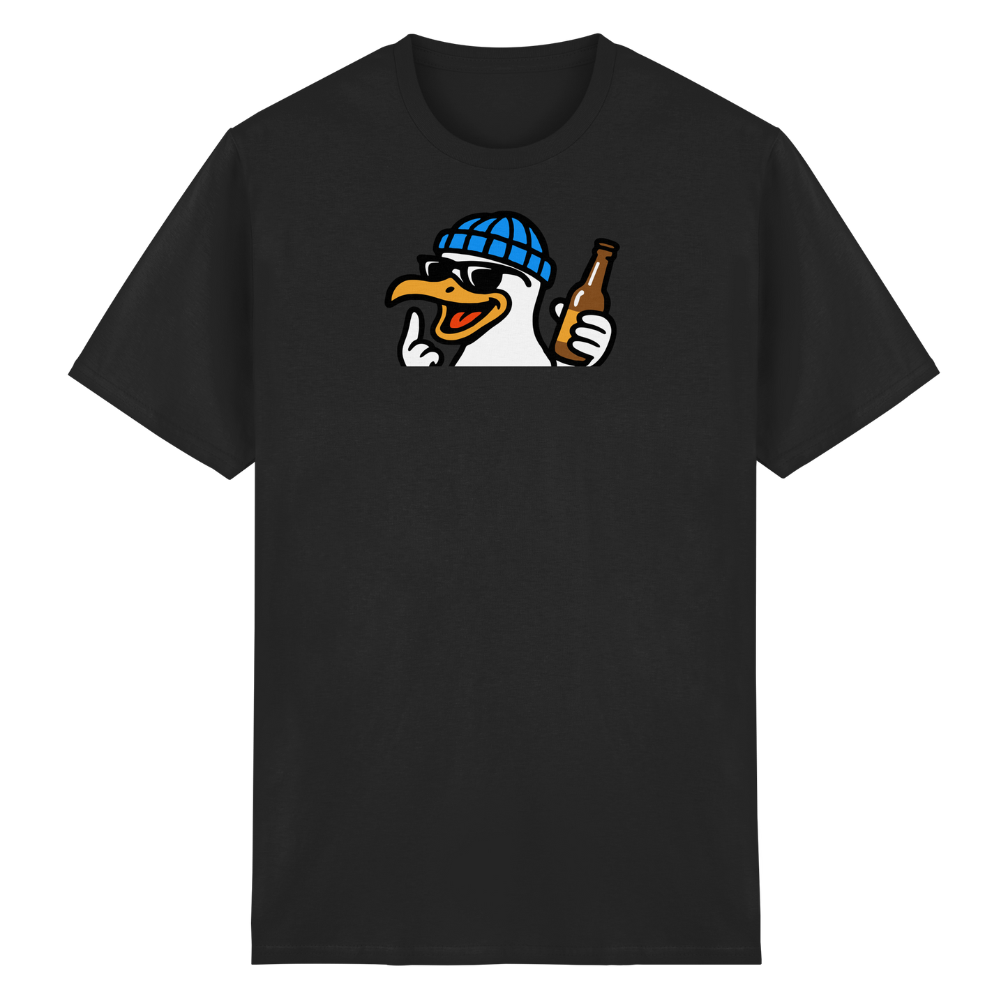 Möwe mit Mittelfinger – Dein nachtaktives Party-Orakel - Heavy Cotton T-Shirt