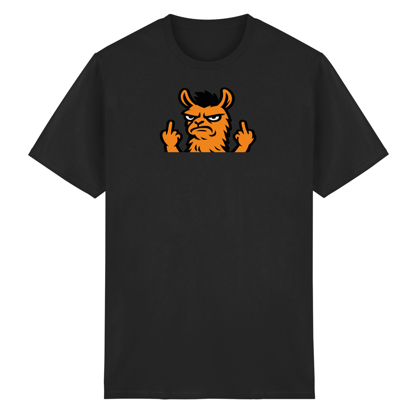 Lama mit Mittelfinger – Dein Mode-Statement gegen soziale Überforderung - Heavy Cotton T-Shirt