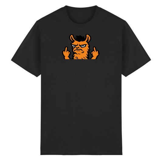 Lama mit Mittelfinger – Dein Mode-Statement gegen soziale Überforderung - Heavy Cotton T-Shirt