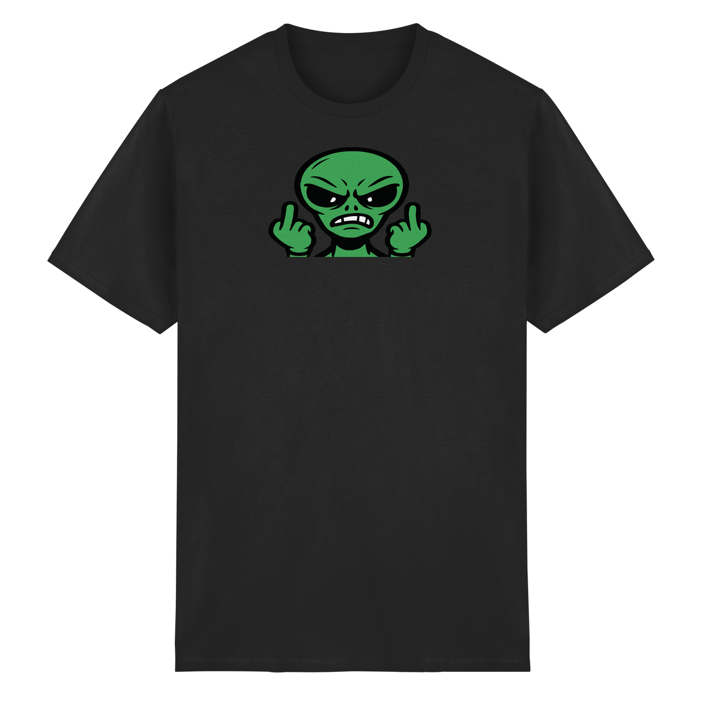 Alien mit Mittelfinger – Kontakt abgebrochen - Heavy Cotton T-Shirt