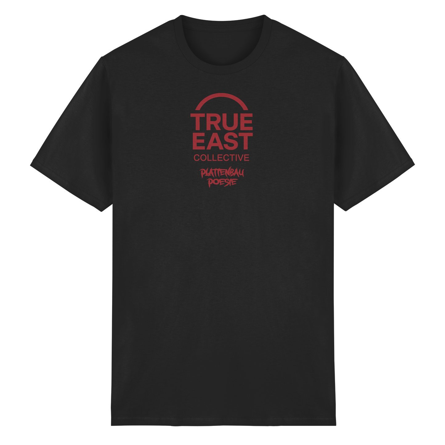 Plattenbau Poesie & True East Logo – Zwischen Beton und Gefühl - Heavy Cotton T-Shirt