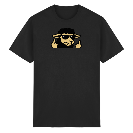 Schwarzes Schaf mit Mittelfinger – Schluss mit Nettigkeit - Heavy Cotton T-Shirt