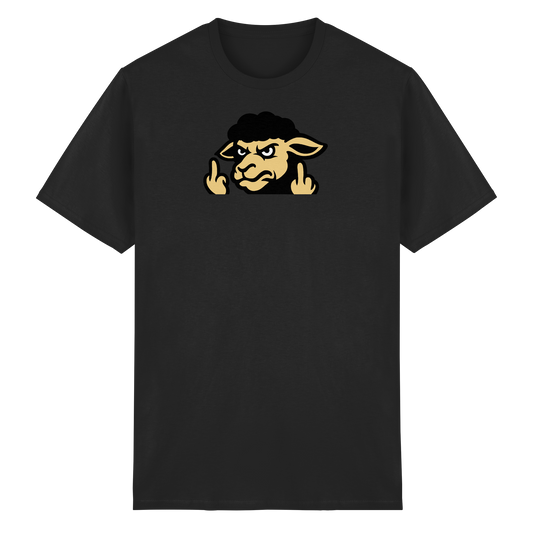Schwarzes Schaf mit Mittelfinger – Für alle, die nicht dazugehören wollen - Heavy Cotton T-Shirt