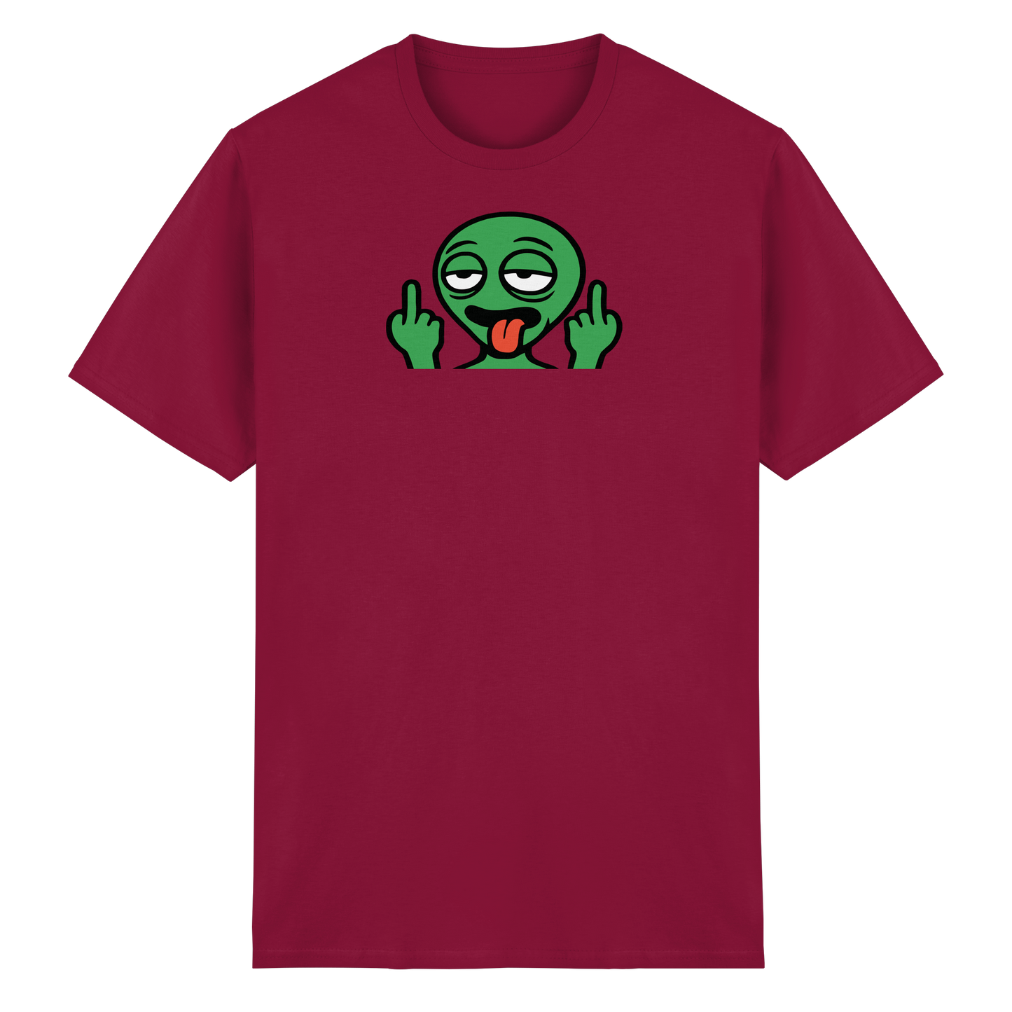 Alien mit Mittelfinger – Ich will nach Hause, aber erst flippe ich euch noch - Heavy Cotton T-Shirt