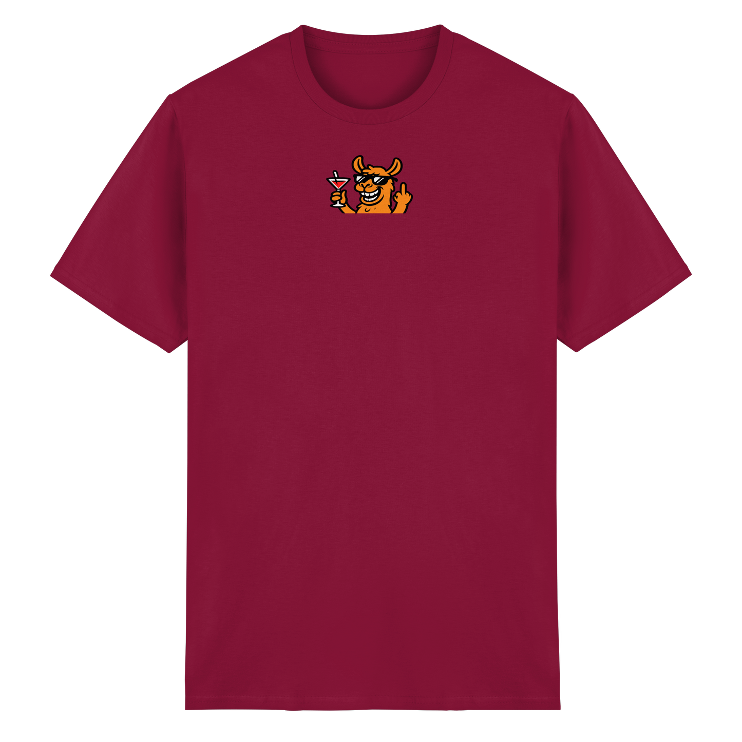 Lama mit Mittelfinger – Partymodus mit Attitüde - Heavy Cotton T-Shirt