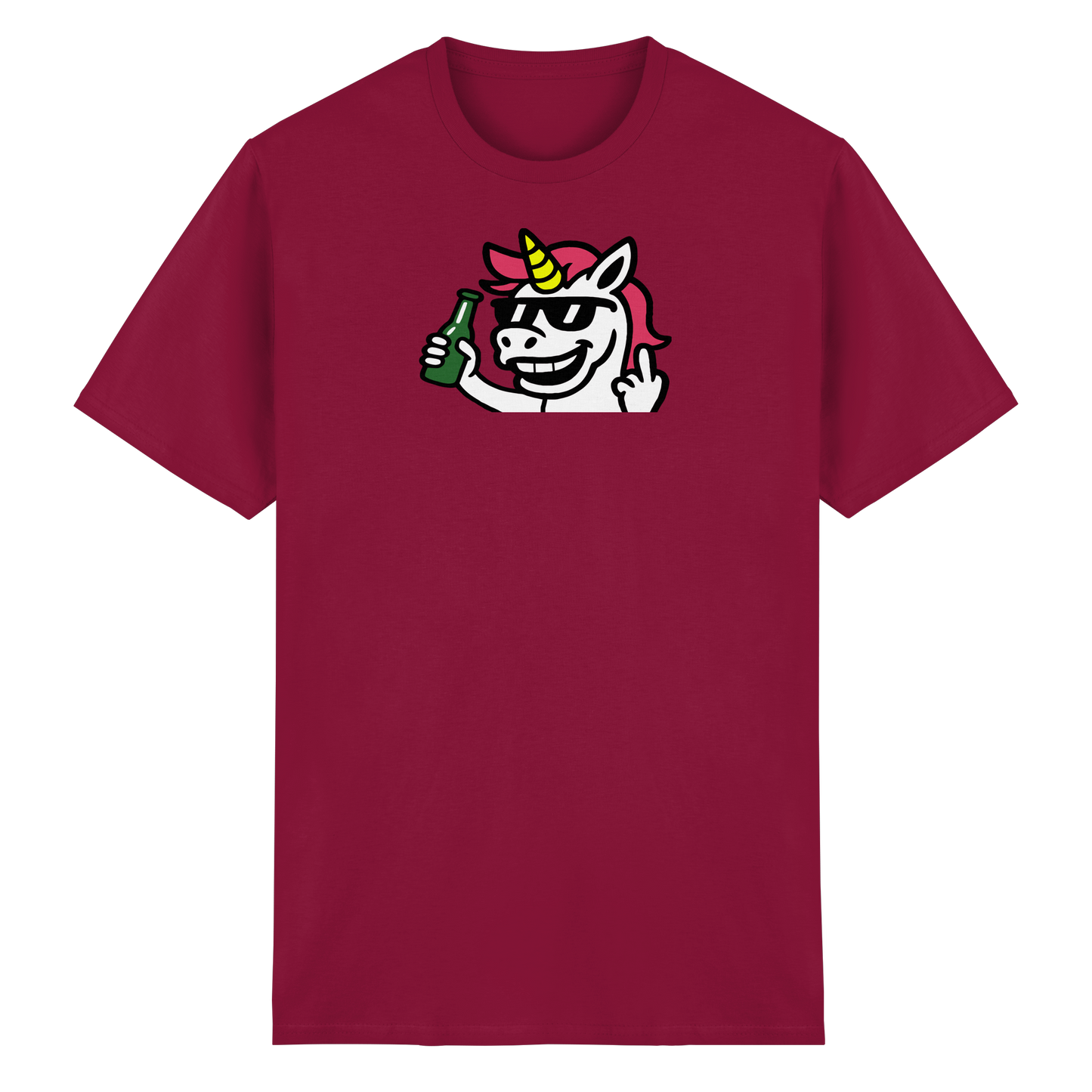 Einhorn mit Mittelfinger – Im Partymodus scheißt’s auf Glitzerregeln - Heavy Cotton T-Shirt