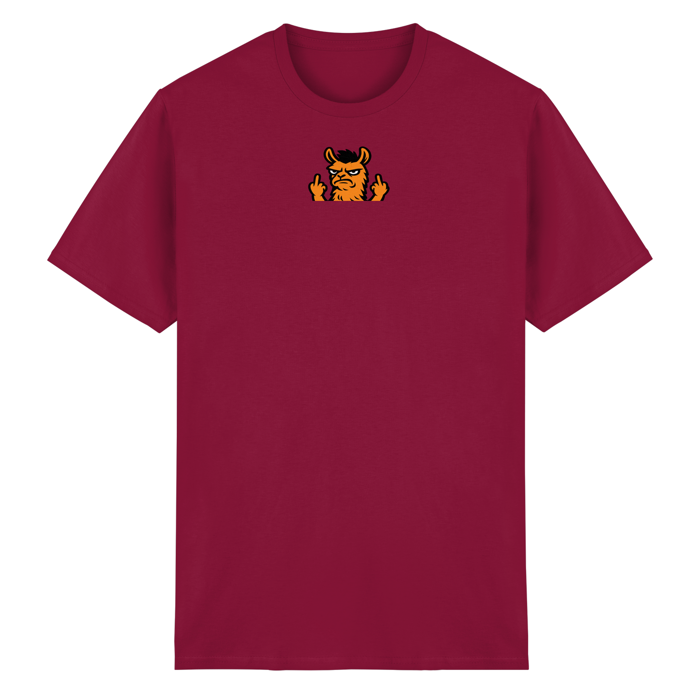 Lama mit Mittelfinger – Dein Mode-Statement gegen soziale Überforderung - Heavy Cotton T-Shirt