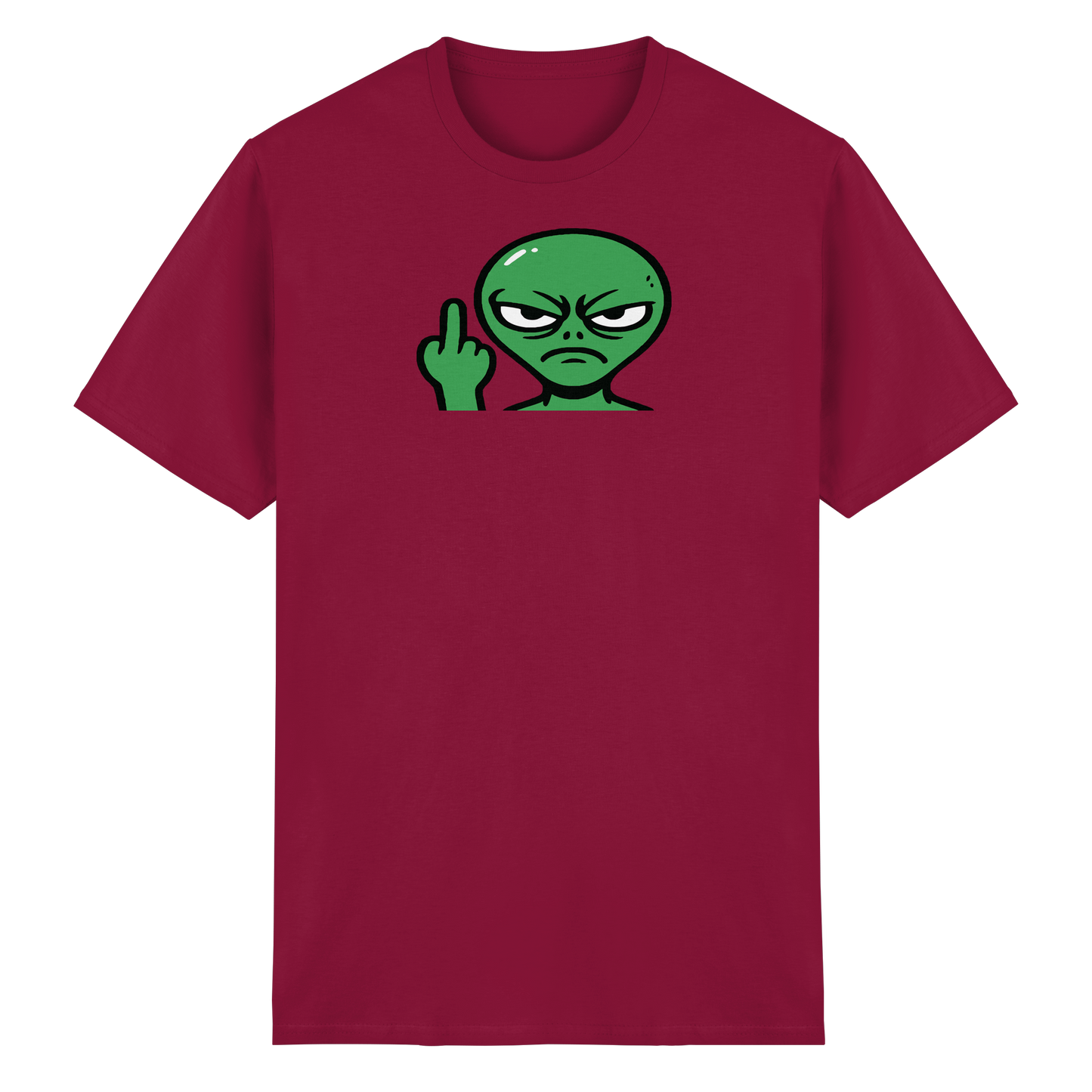 Alien mit Mittelfinger – Erdleben ist kein Ponyhof - Heavy Cotton T-Shirt