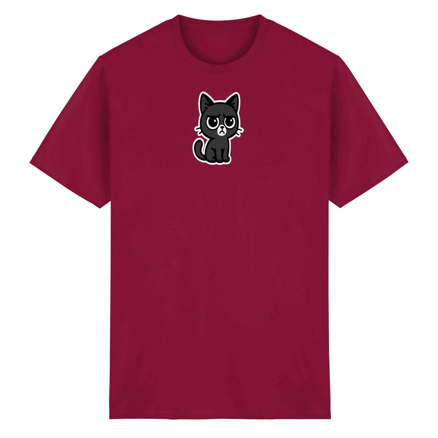 Schwarze Katze mit trotzigen Blick – Management-Ebene: Katze - Heavy Cotton T-Shirt