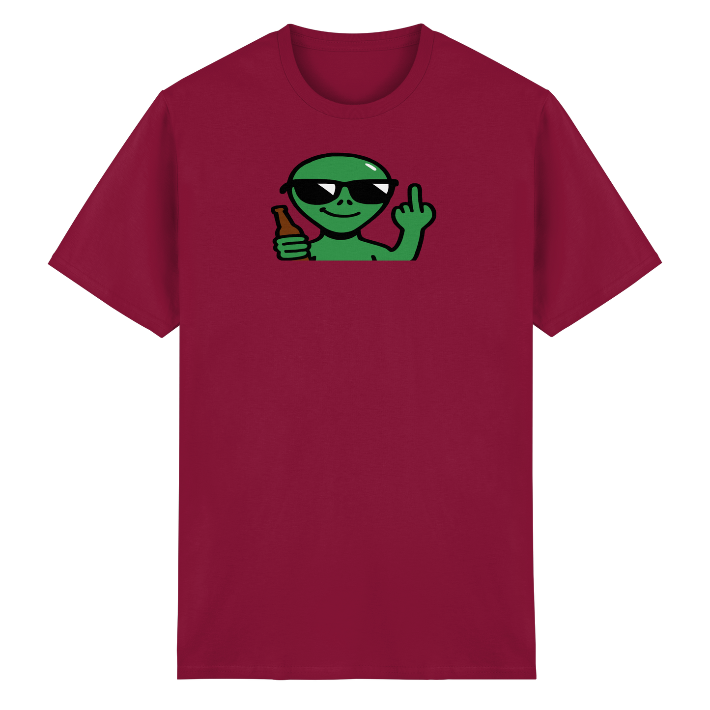 Alien mit Mittelfinger – Der Club gehört den Sternen - Heavy Cotton T-Shirt