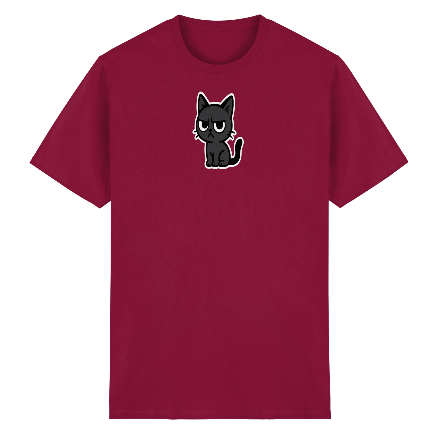 Schwarze Katze mit erhobenem Blick – Katzen haben Personal - Heavy Cotton T-Shirt