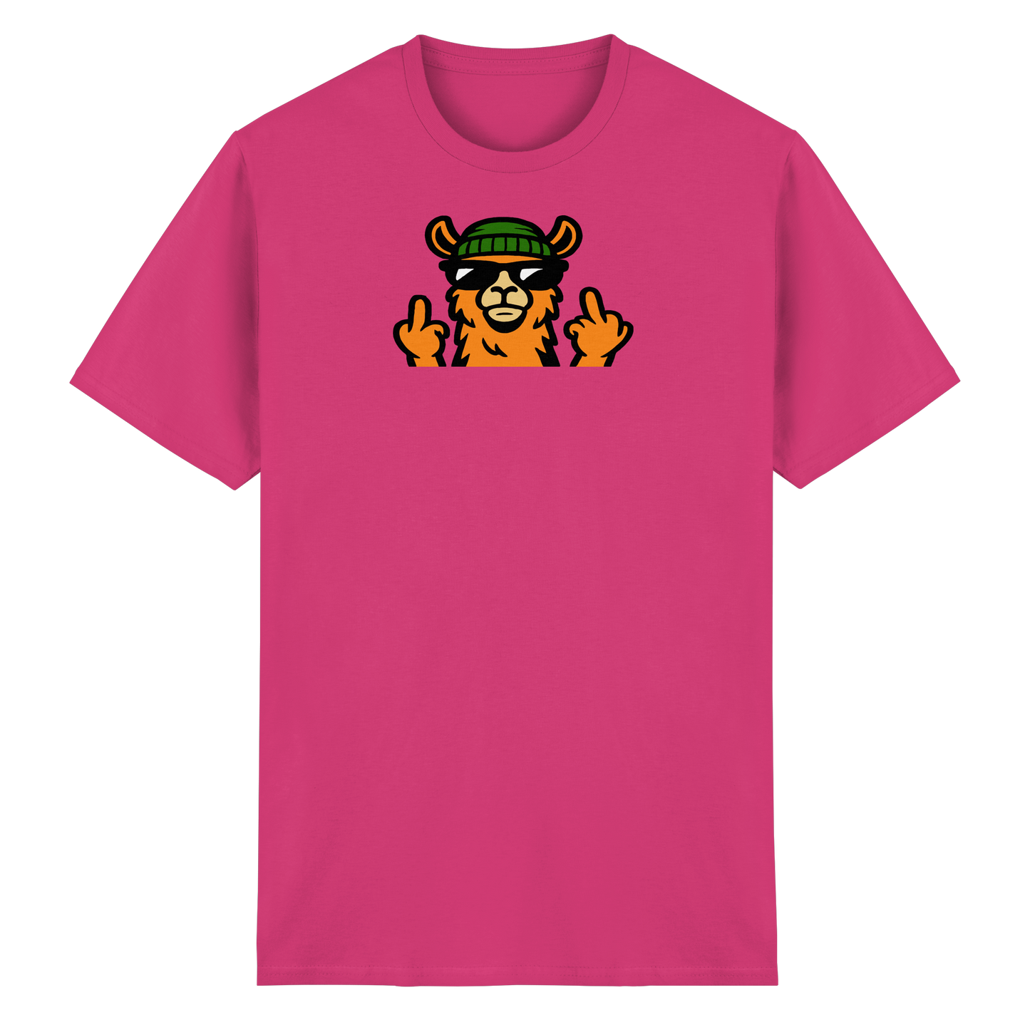 Lama mit Mittelfinger – Dein freches Statement gegen nervige Fragen und blöde Menschen - Heavy Cotton T-Shirt