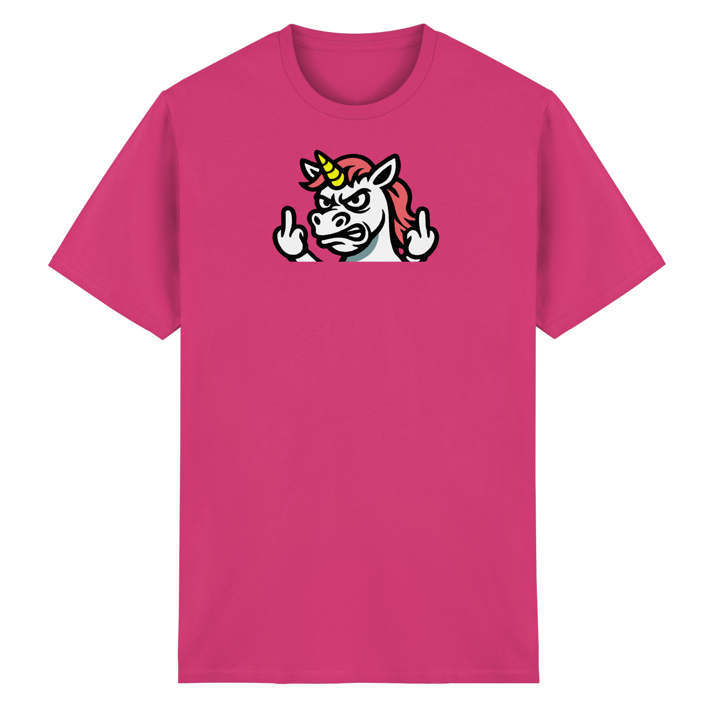 Einhorn mit Mittelfinger – Sag’s mit dem Horn - Heavy Cotton T-Shirt