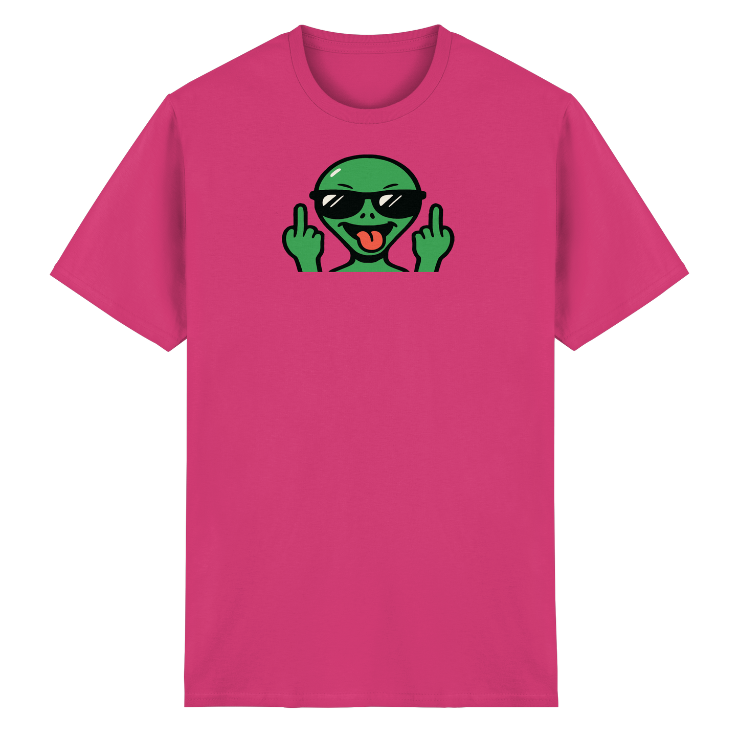 Alien mit Mittelfinger – Grüße vom Planeten Genervt - Heavy Cotton T-Shirt