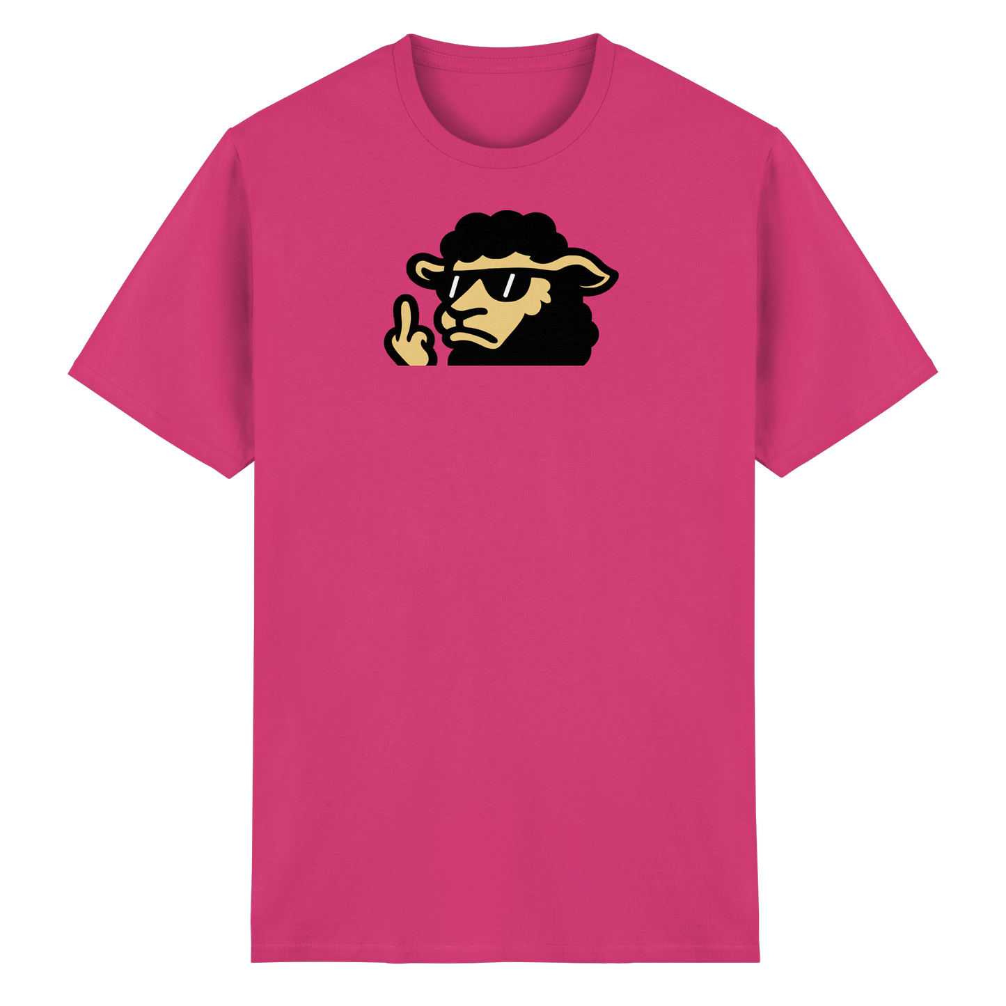 Schwarzes Schaf mit Mittelfinger – Lieber auffallen als mitlaufen - Heavy Cotton T-Shirt