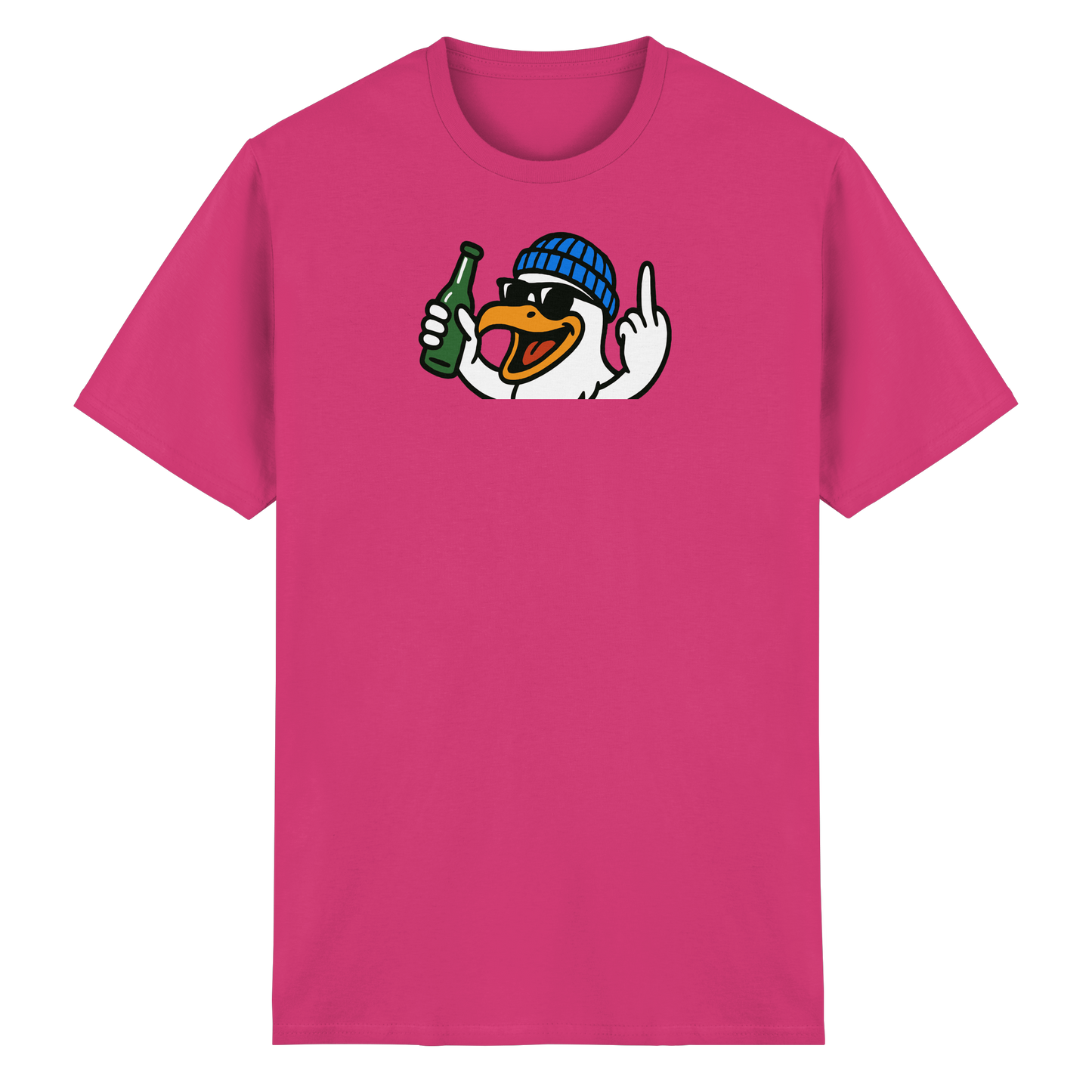 Möwe mit Mittelfinger – Der fliegende Cocktail der Verweigerung - Heavy Cotton T-Shirt
