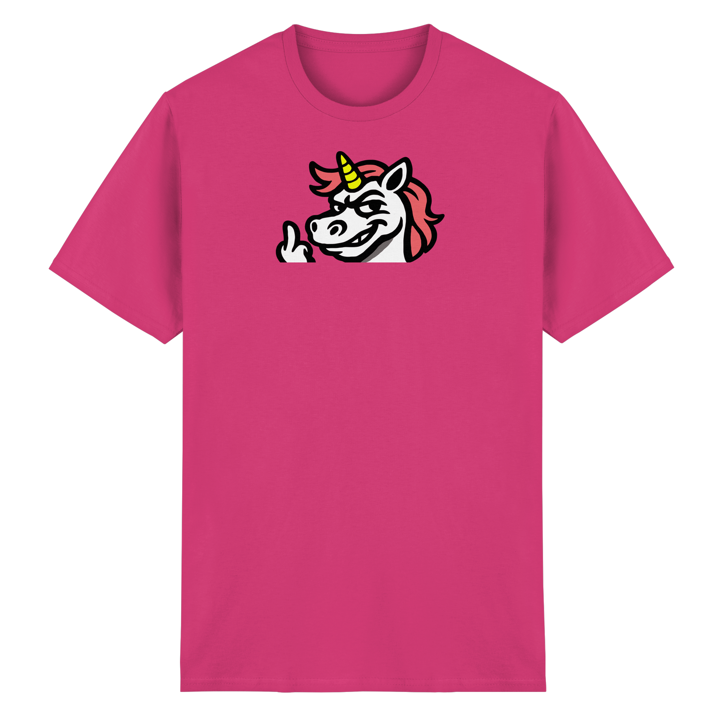 Einhorn mit Mittelfinger – Zu süß zum Ertragen, zu frech zum Ignorieren - Heavy Cotton T-Shirt