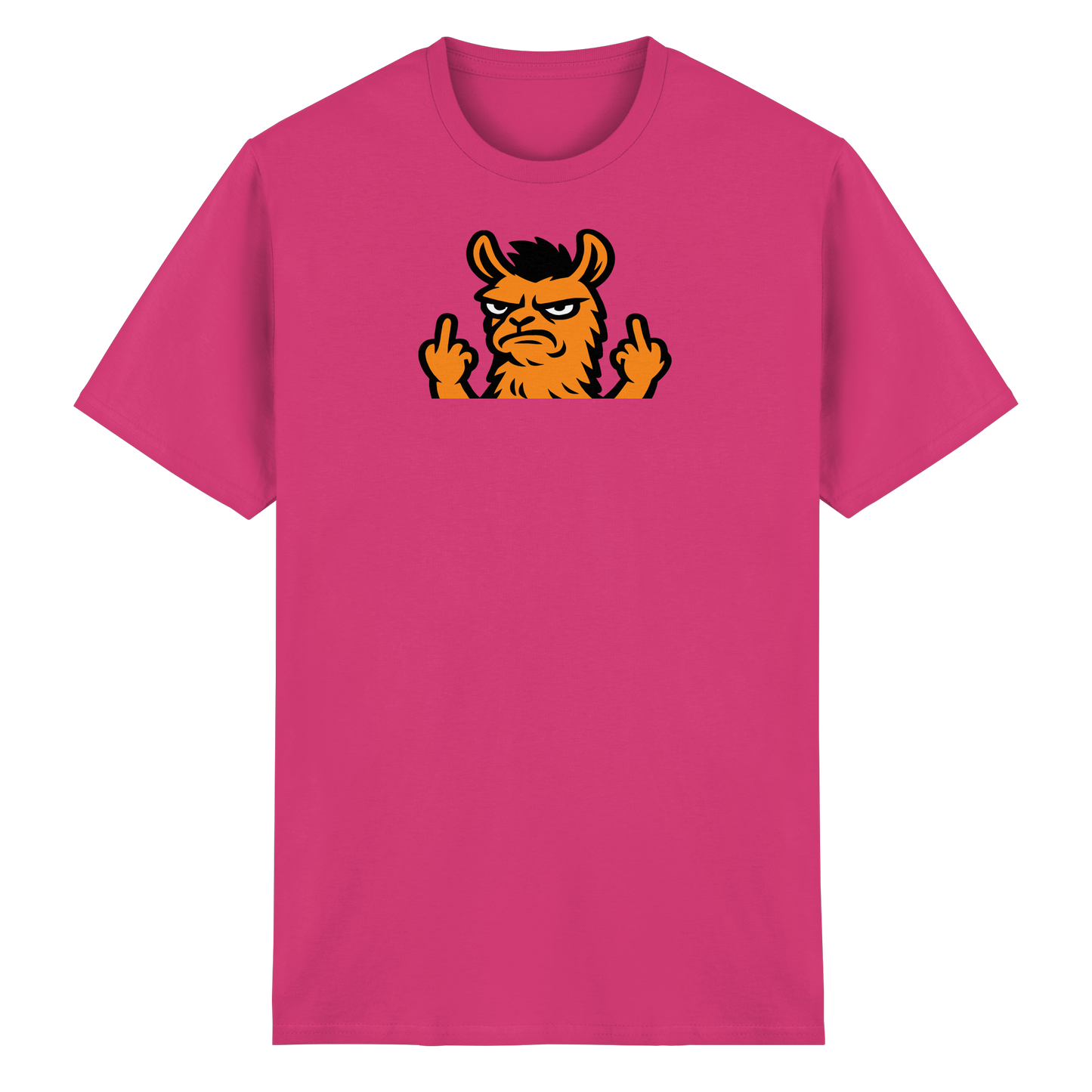 Lama mit Mittelfinger – Dein Mode-Statement gegen soziale Überforderung - Heavy Cotton T-Shirt