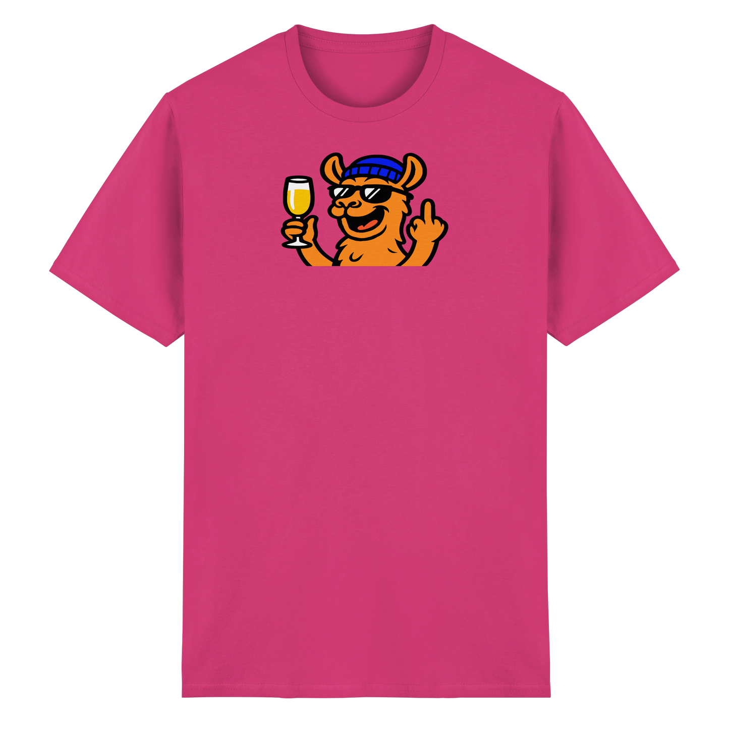 Lama mit Mittelfinger – Der ultimative Stoppschild für Laberer - Heavy Cotton T-Shirt
