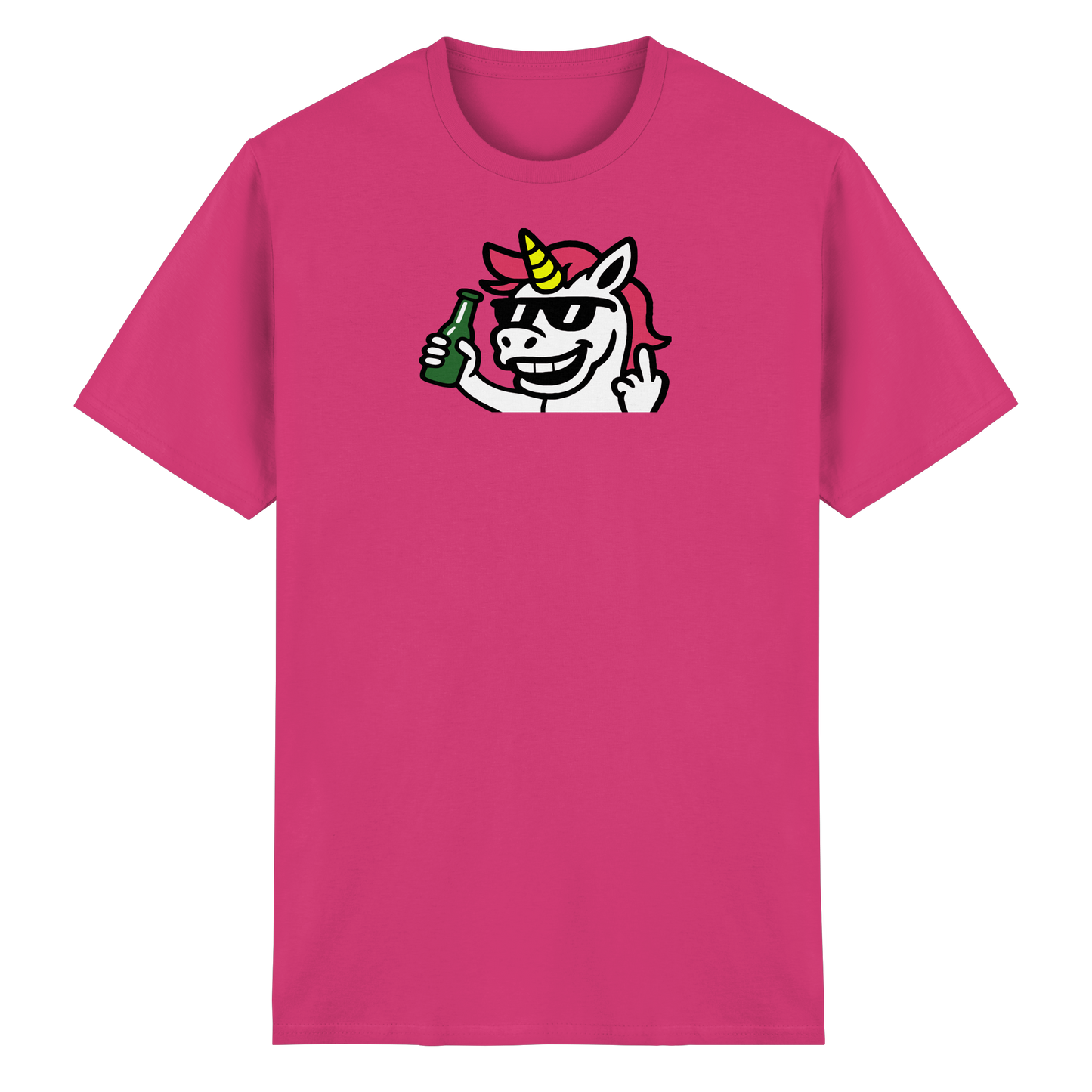 Einhorn mit Mittelfinger – Im Partymodus scheißt’s auf Glitzerregeln - Heavy Cotton T-Shirt