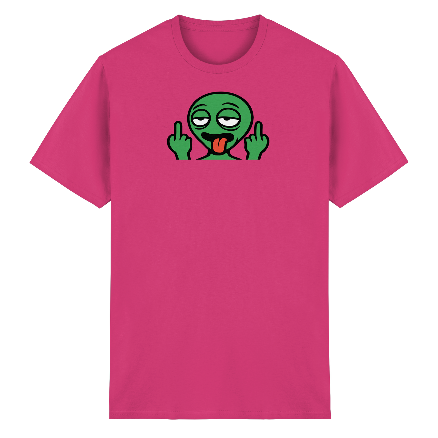 Alien mit Mittelfinger – Ich will nach Hause, aber erst flippe ich euch noch - Heavy Cotton T-Shirt