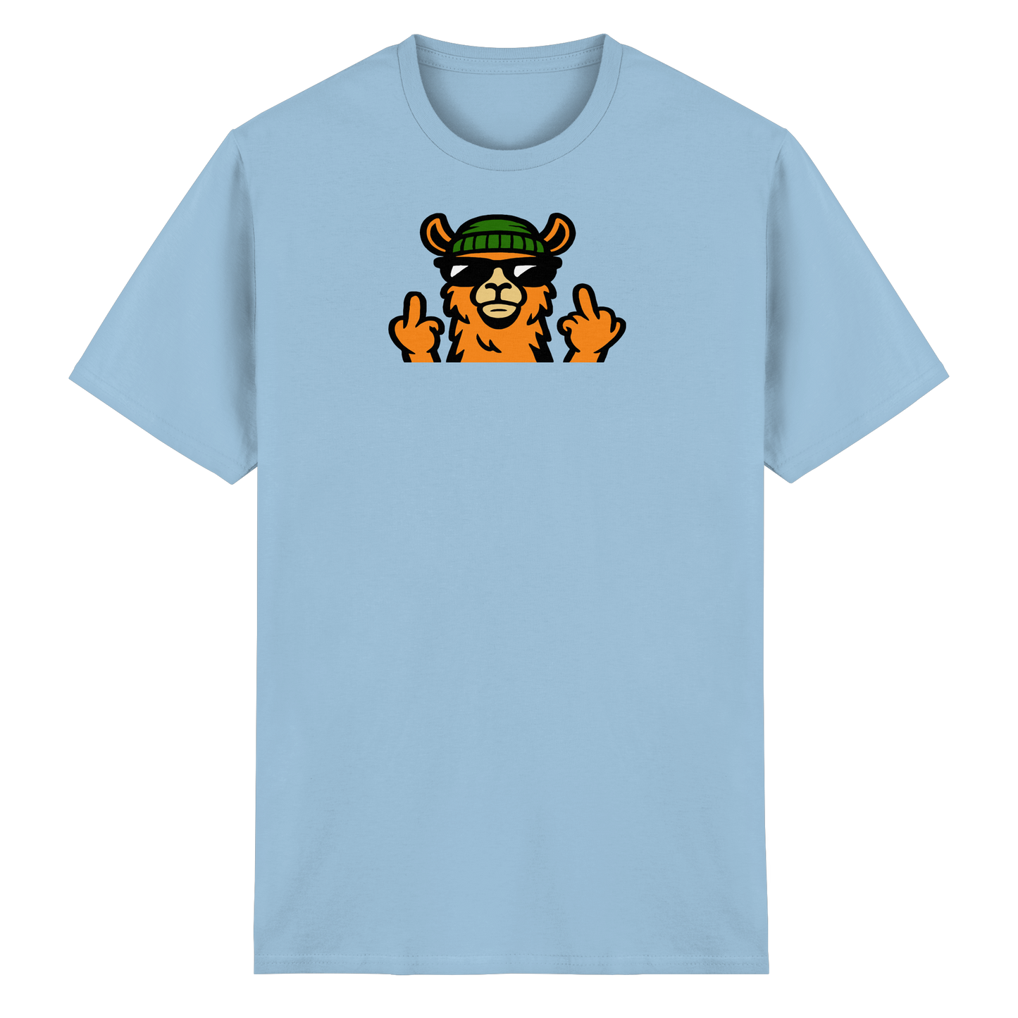 Lama mit Mittelfinger – Dein freches Statement gegen nervige Fragen und blöde Menschen - Heavy Cotton T-Shirt