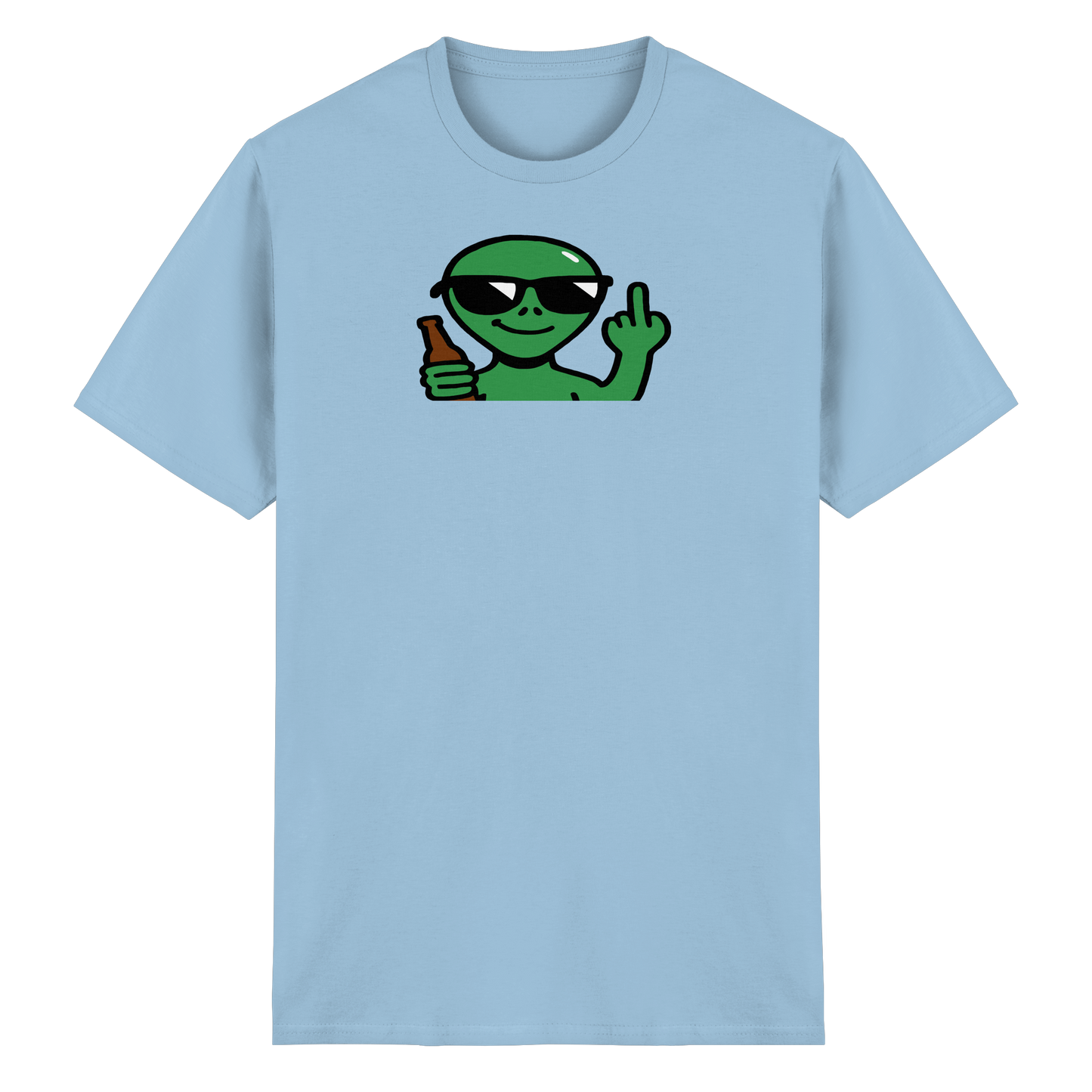 Alien mit Mittelfinger – Der Club gehört den Sternen - Heavy Cotton T-Shirt