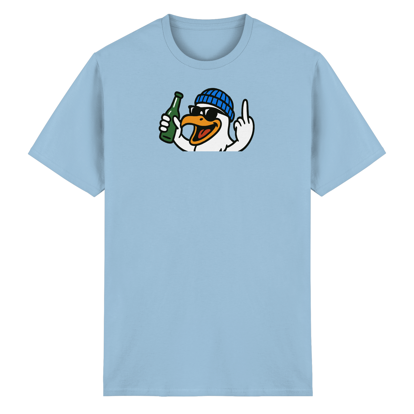 Möwe mit Mittelfinger – Der fliegende Cocktail der Verweigerung - Heavy Cotton T-Shirt