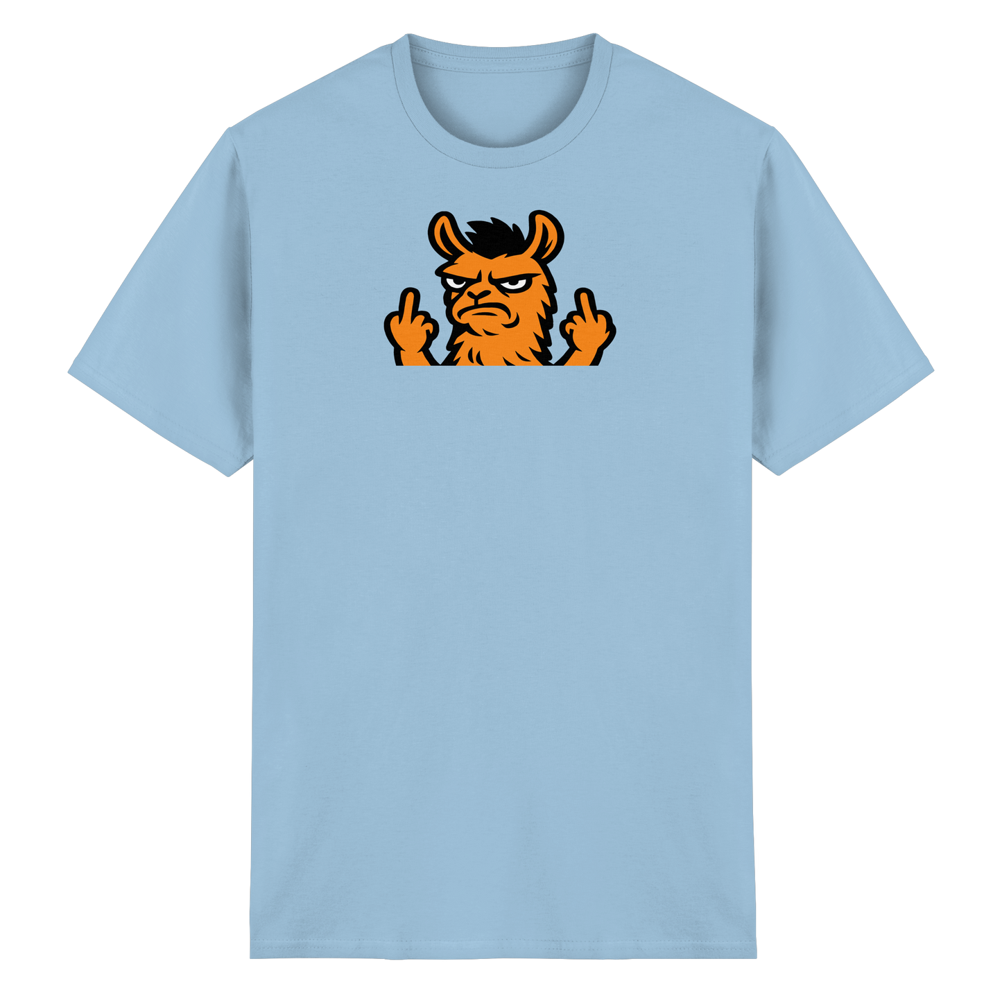 Lama mit Mittelfinger – Dein Mode-Statement gegen soziale Überforderung - Heavy Cotton T-Shirt