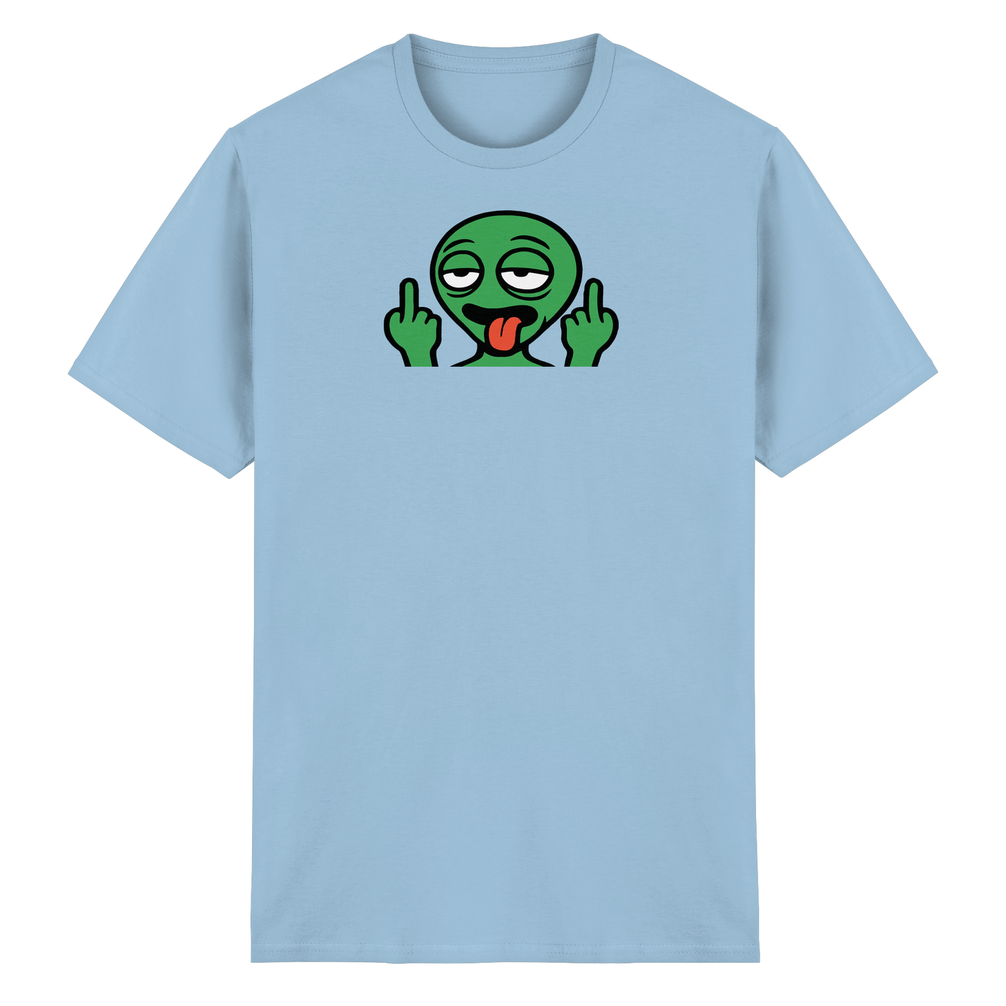 Alien mit Mittelfinger – Ich will nach Hause, aber erst flippe ich euch noch - Heavy Cotton T-Shirt