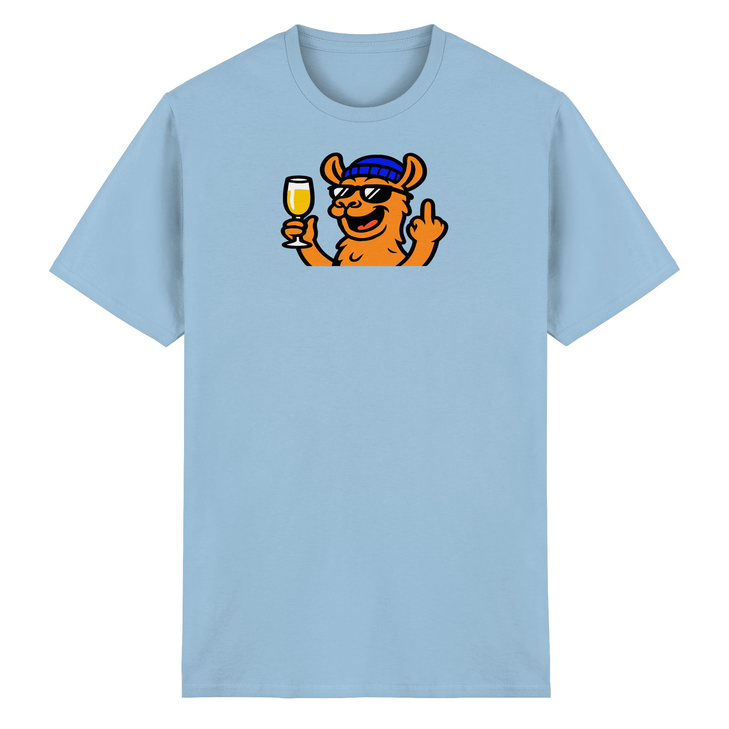 Lama mit Mittelfinger – Der ultimative Stoppschild für Laberer - Heavy Cotton T-Shirt