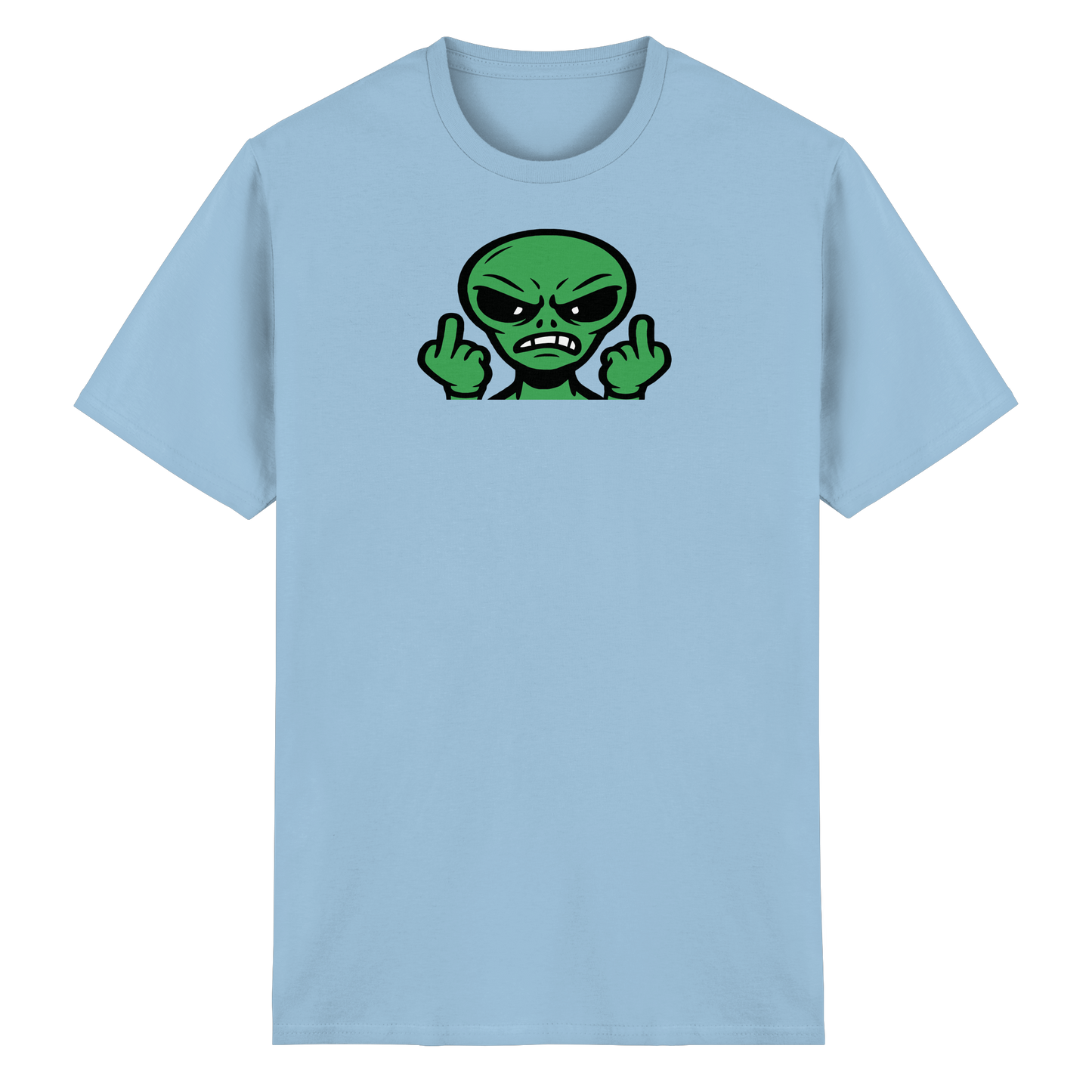 Alien mit Mittelfinger – Kontakt abgebrochen - Heavy Cotton T-Shirt
