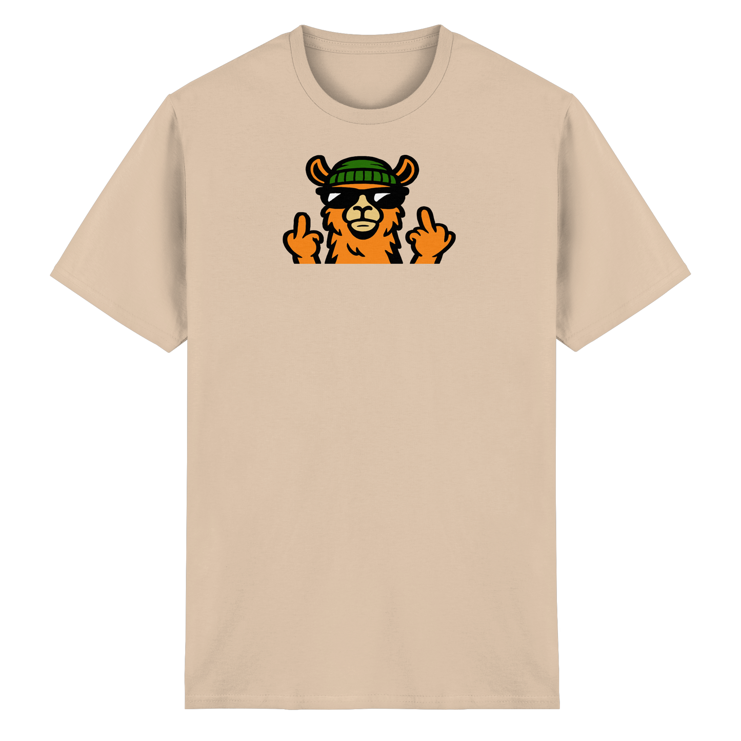 Lama mit Mittelfinger – Dein freches Statement gegen nervige Fragen und blöde Menschen - Heavy Cotton T-Shirt